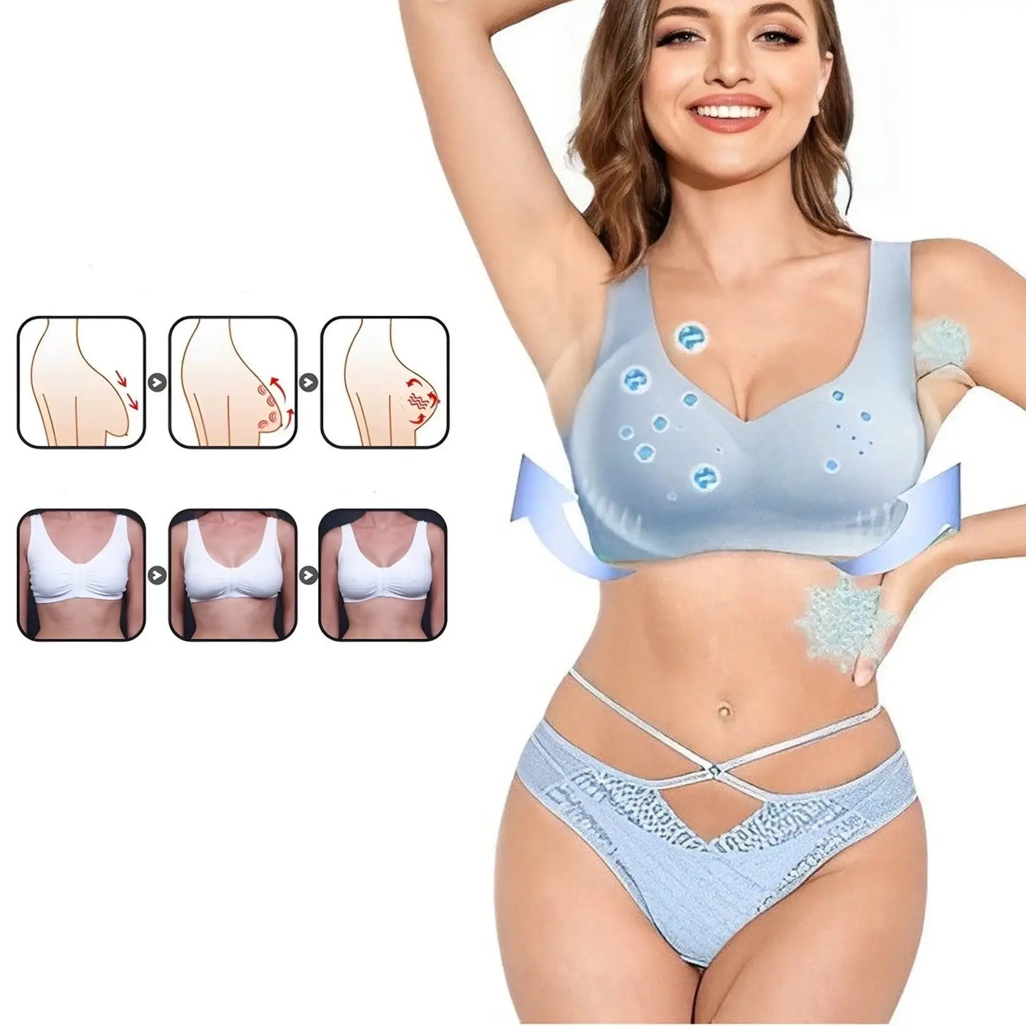 Ice Silk Ion Detox and Lifting Bra